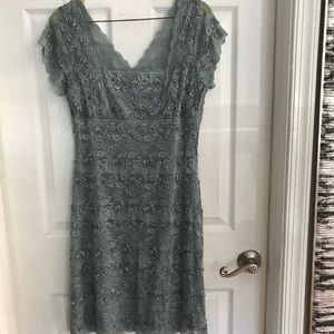 Gray embellished cocktail dress